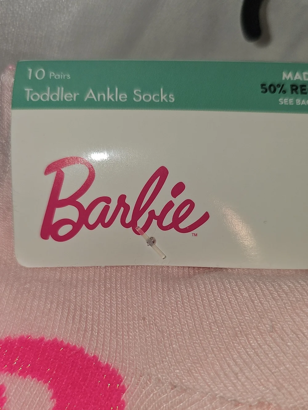 Mattel-Barbie Character Toddler Ankle Socks, 10-pack, Size 4T-5T New